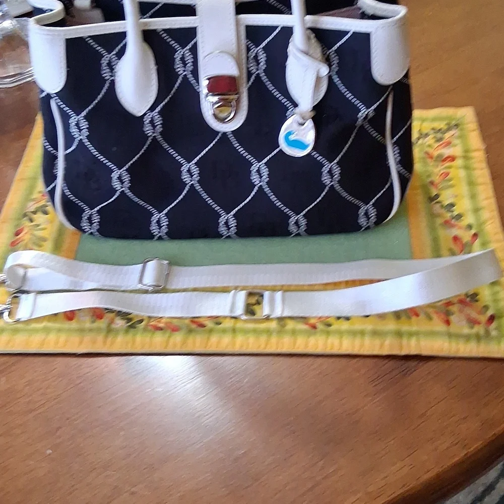 Dooney & Bourke Black and White Satchel - Picture 10 of 12